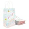 24 Pack Small Unicorn Favor Bags with Handles, Pastel Rainbow Birthday Party Decorations (5.5 x 8.6 x 3 In)